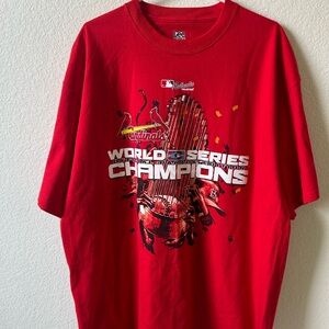 St Louis Cardinals Lee Sport 2006 World Series Red Cotton T-Shirt